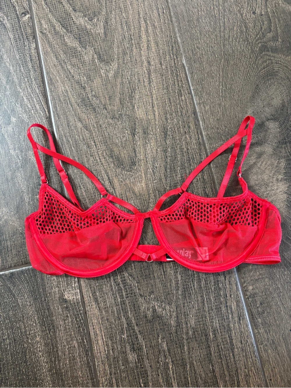Forplay / Red Mesh Underwire Bra